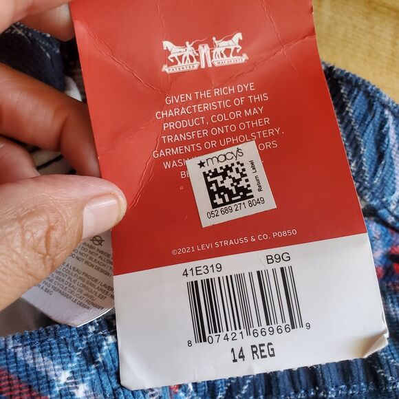 Levi’s plaid corduroy pull-on jeggings Size 14 Reg - Picture 10 of 10